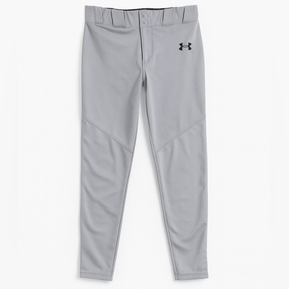 Under Armour Gray Youth Baseball Pants Slim Tapered Fit Lightweight YLG - Picture 1 of 6